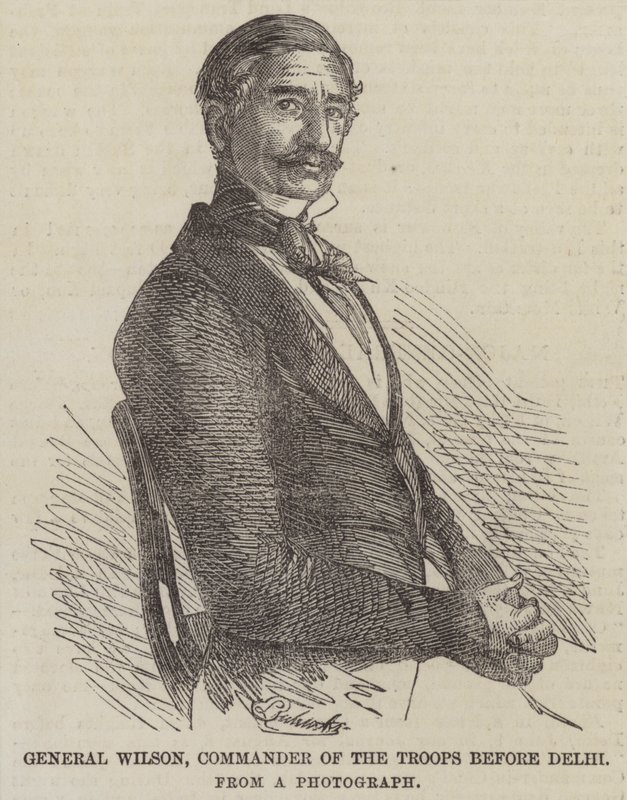 Generál Wilson, velitel vojsk před Dillí (rytina) od English School