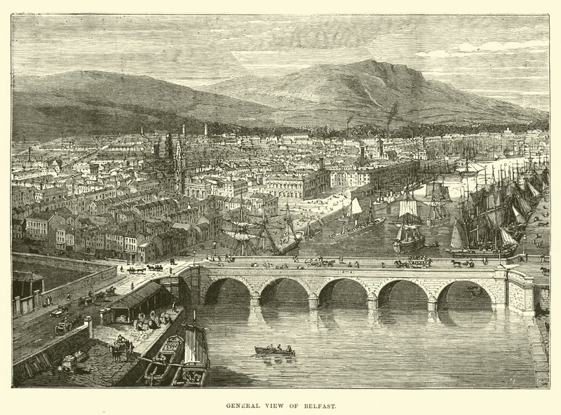 Celkový pohled na Belfast od English School