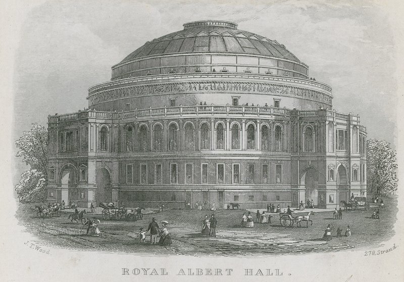 Celkový pohled na Royal Albert Hall od English School