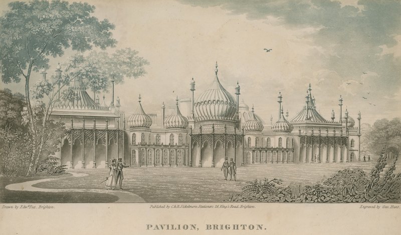 Celkový pohled na Royal Pavilion v Brightonu od English School