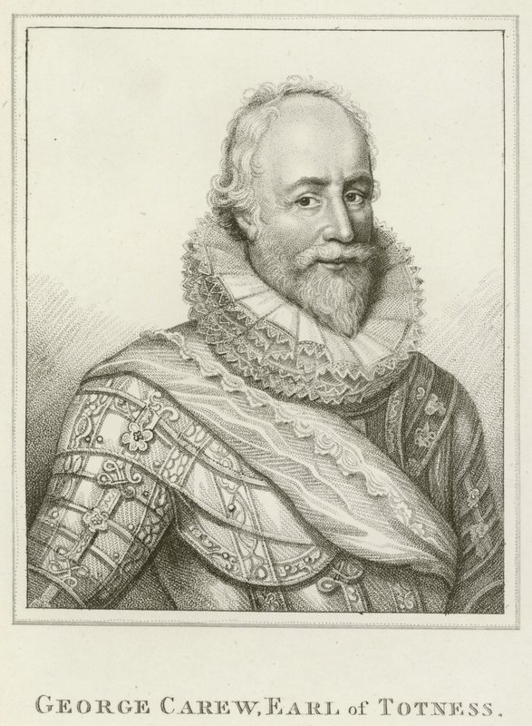 George Carew, hrabě z Totness (rytina) od English School