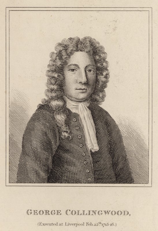 George Collingwood, popraven v Liverpoolu 25. února 1715-16 od English School