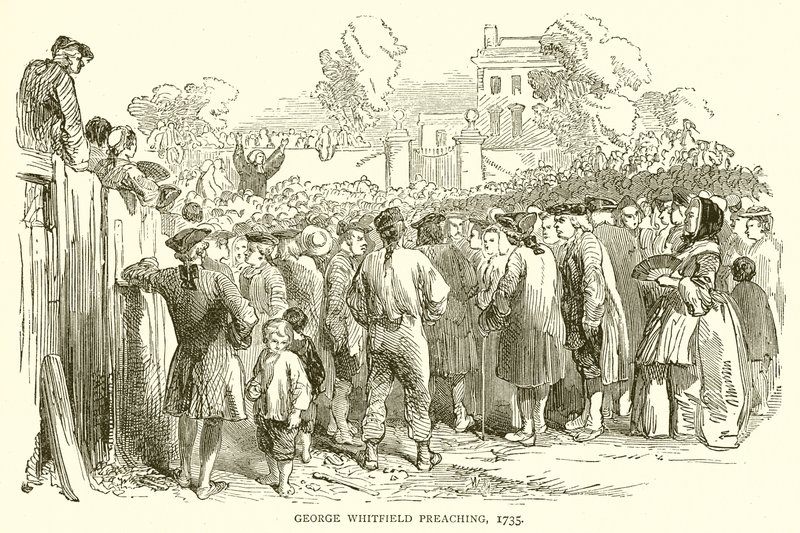 George Whitfield Preaching, 1735 od English School