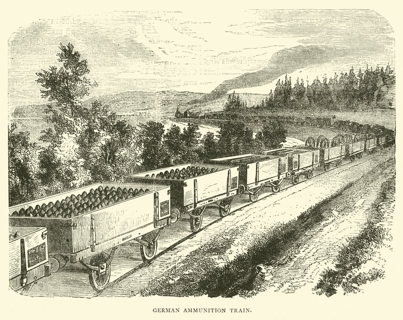 Německý muniční vlak, září 1870 od English School