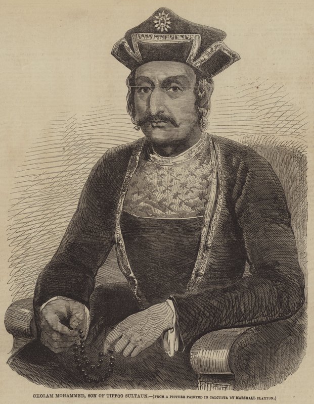Ghulam Muhammad, syn Tippoo Sultan (rytina) od English School