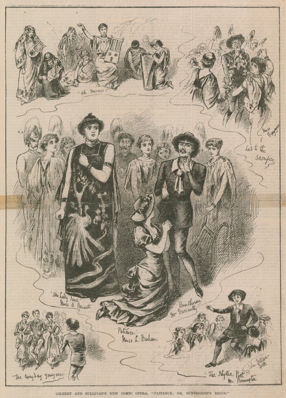 Gilbert & Sullivans nová komická opera Patience; nebo Bunthornes Bride od English School