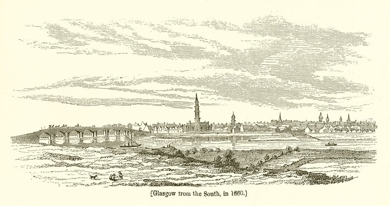 Glasgow z jihu, v roce 1660 od English School