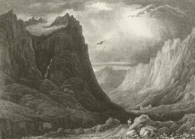 Glencoe, dívá se do průsmyku od English School