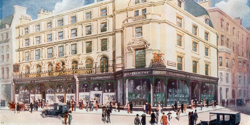 Goldsmiths & Silversmiths Company Ltd, z 112 Regent Street od English School