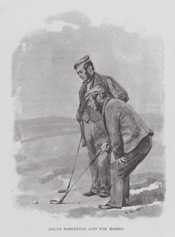 Golf: Allan Robertson a Tom Morris (litho) od English School