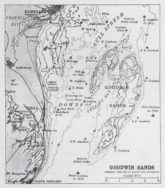 Goodwin Sands (litho) od English School