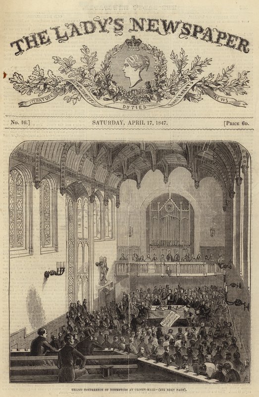 Velká konference disidentů v Crosby Hall, Londýn, 1847 od English School