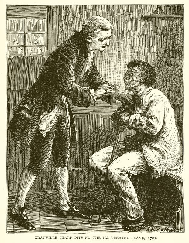 Granville Sharp lituje špatně léčeného otroka, 1703 od English School
