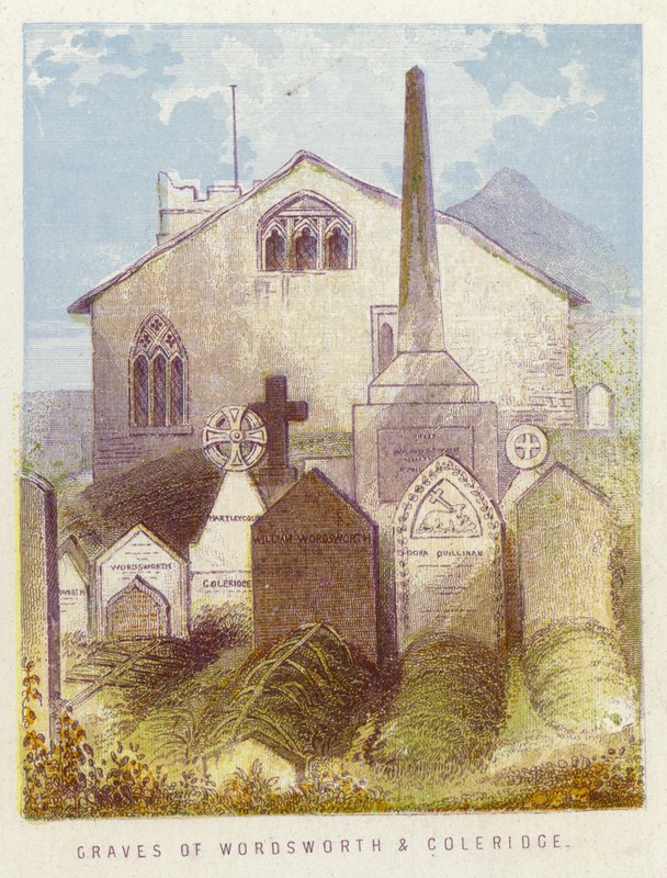 Graves of Wordsworth a Coleridge (barevné lito) od English School