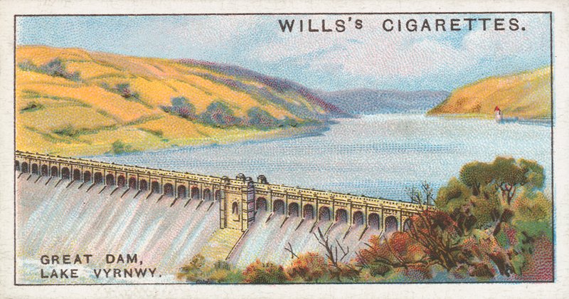 Velká přehrada, jezero Vyrnwy od English School