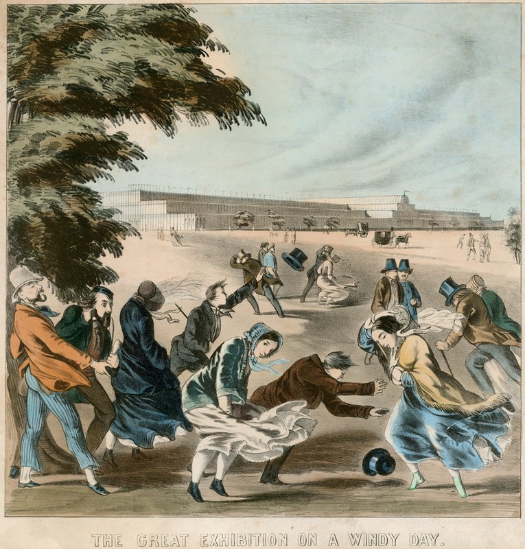 Velká výstava za větrného dne, 1851 od English School