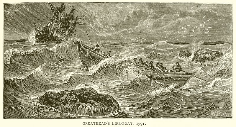 Záchranný člun Greatheads, 1791 od English School