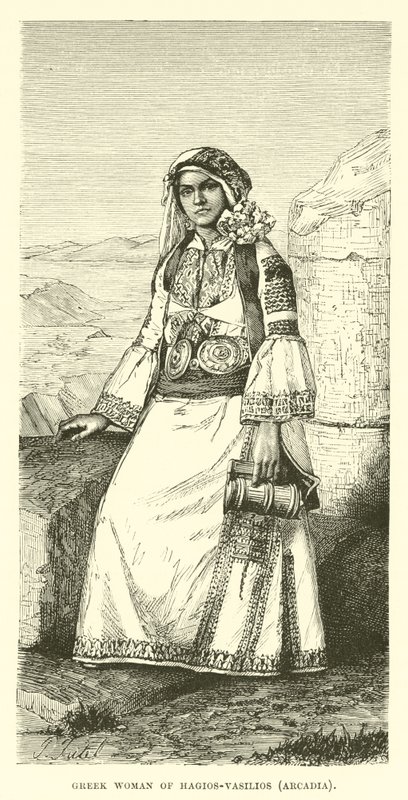 Řecká žena z Hagios-Vasilios, Arcadia od English School