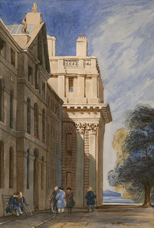 Greenwich Hospital, Londýn (wc na papíře) od English School