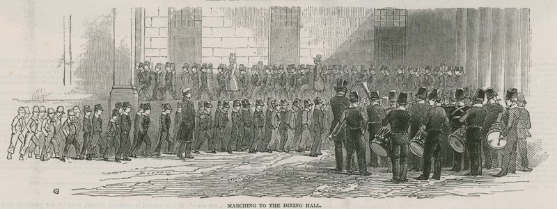 Greenwich Royal Hospital Schools; Pochod do jídelny od English School
