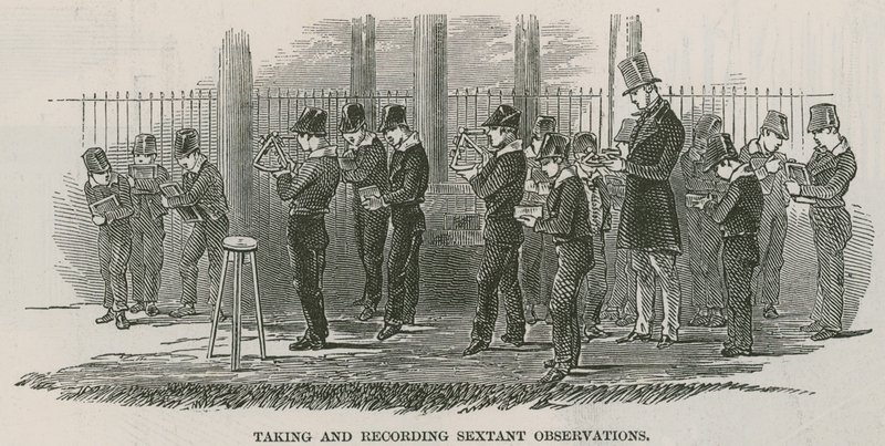Greenwich Royal Hospital Schools; Pořizování a záznam pozorování sextantu od English School