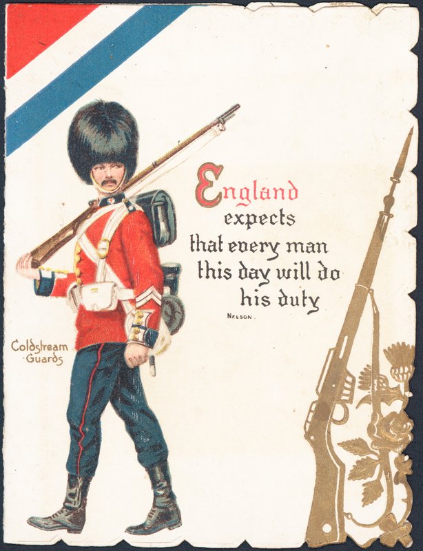 Přání s vojákem Coldstream Guards od English School