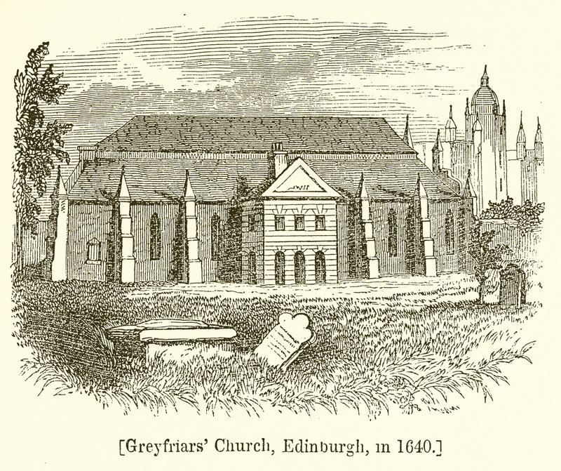 Greyfriars Church, Edinburgh, v roce 1640 od English School