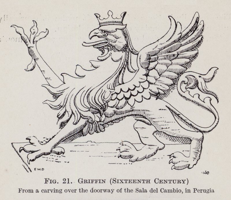 Griffin, šestnácté století (litho) od English School