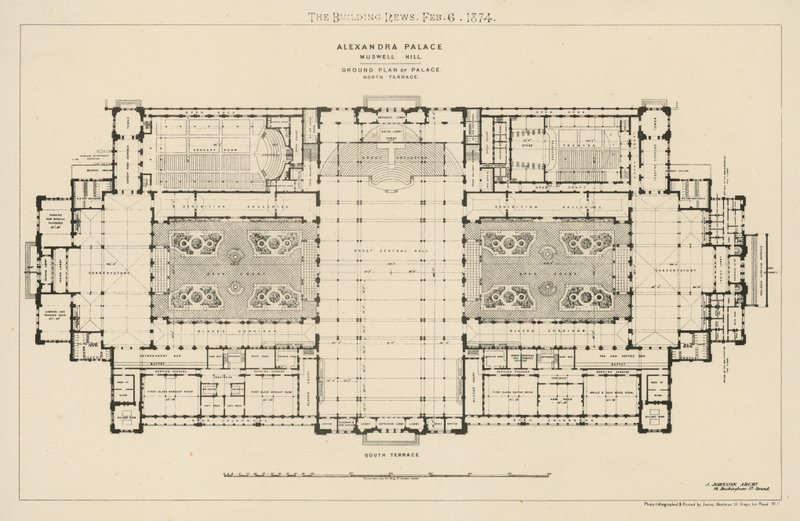 Půdorys severní terasy paláce Alexandra od English School