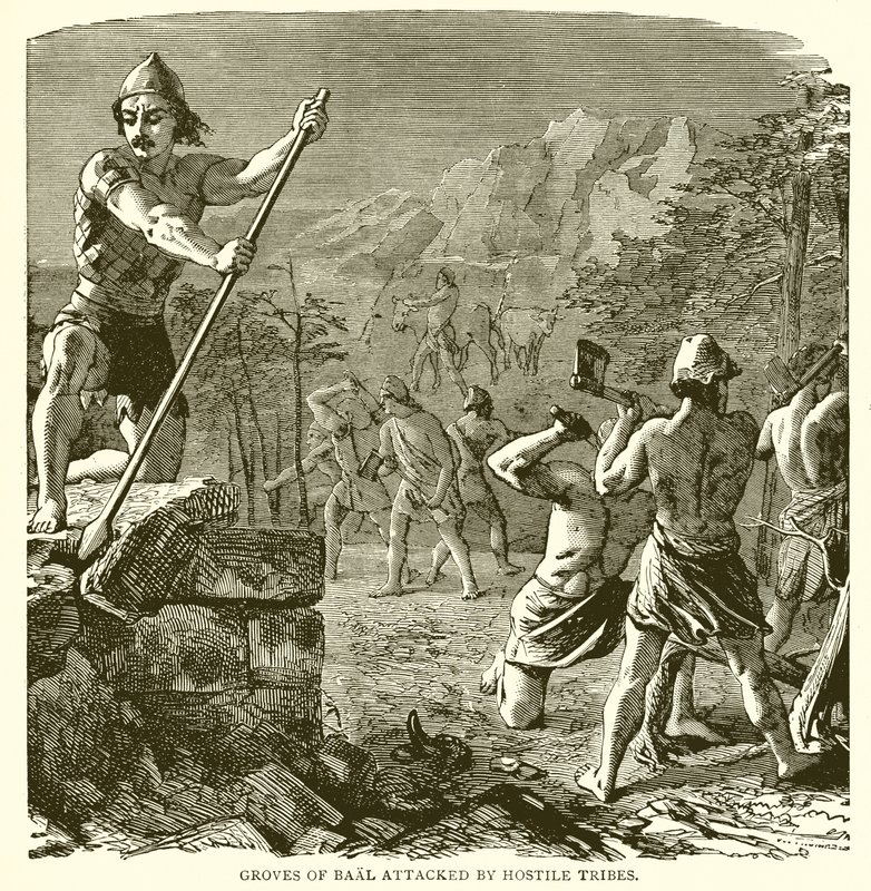 Groves of Baal napaden nepřátelskými kmeny od English School