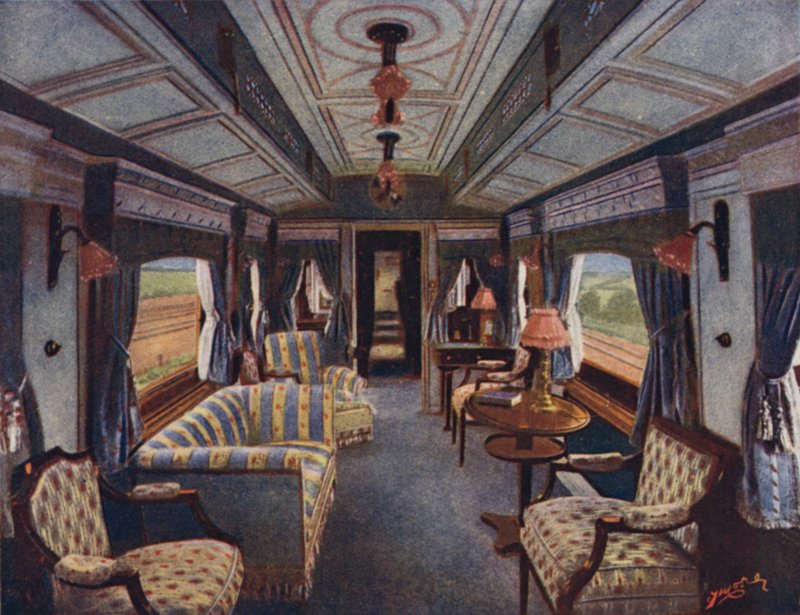 HM The Queens Day Compartment, Royal Saloon, Londýn a North Western Railway od English School