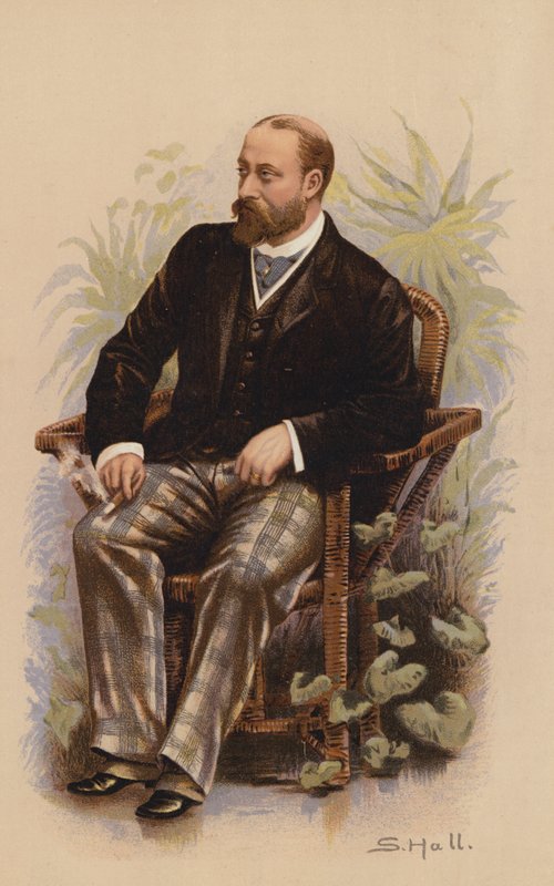 Jeho výsost princ z Walesu, budoucí král Edward VII (barevná litografie) od English School