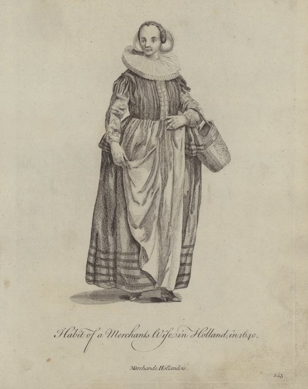 Zvyk kupecké manželky v Holandsku v roce 1640 od English School