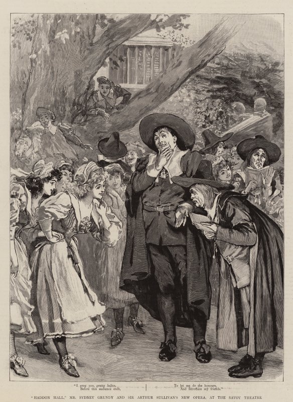 "Haddon Hall," Nová opera pana Sydney Grundyho a Sira Arthura Sullivana v Savoy Theatre (rytina) od English School
