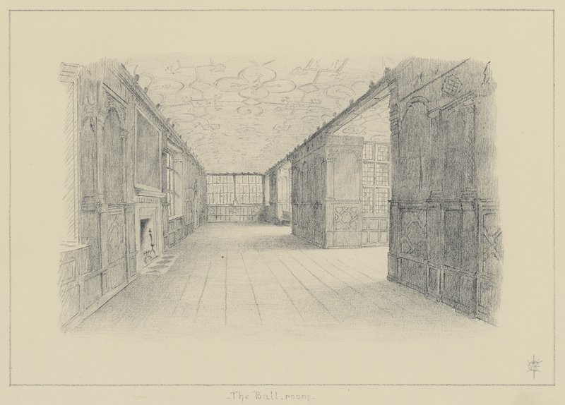 Haddon Hall, The Ballroom (litho) od English School