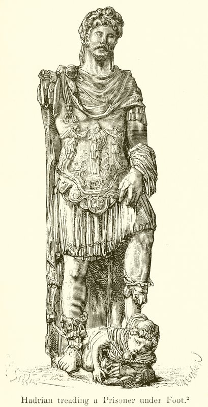 Hadrian šlape zajatcem pod nohama od English School