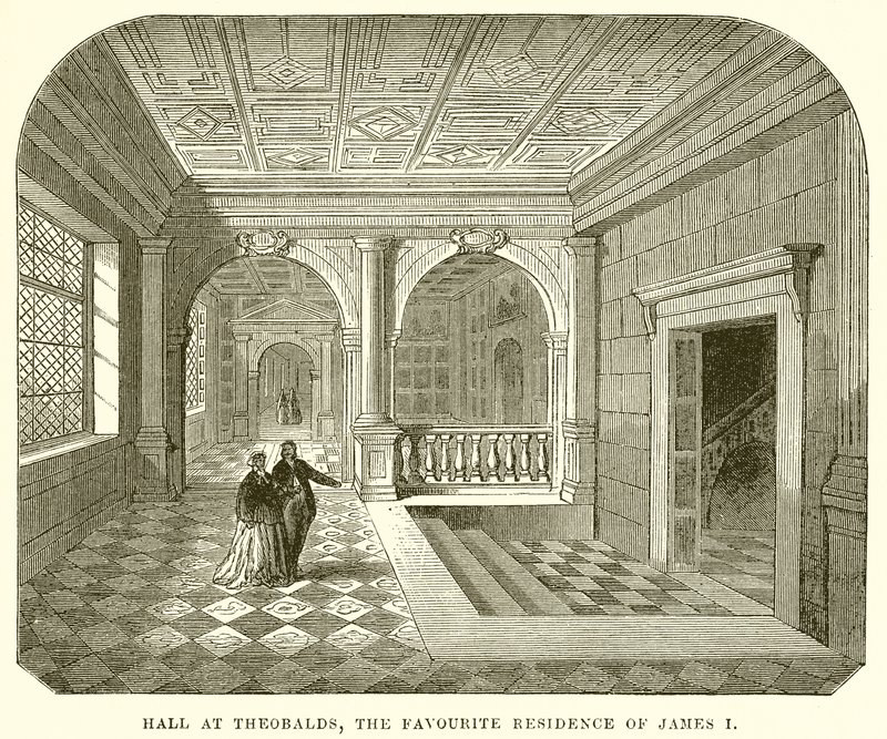 Hall v Theobalds, oblíbené sídlo Jakuba I od English School