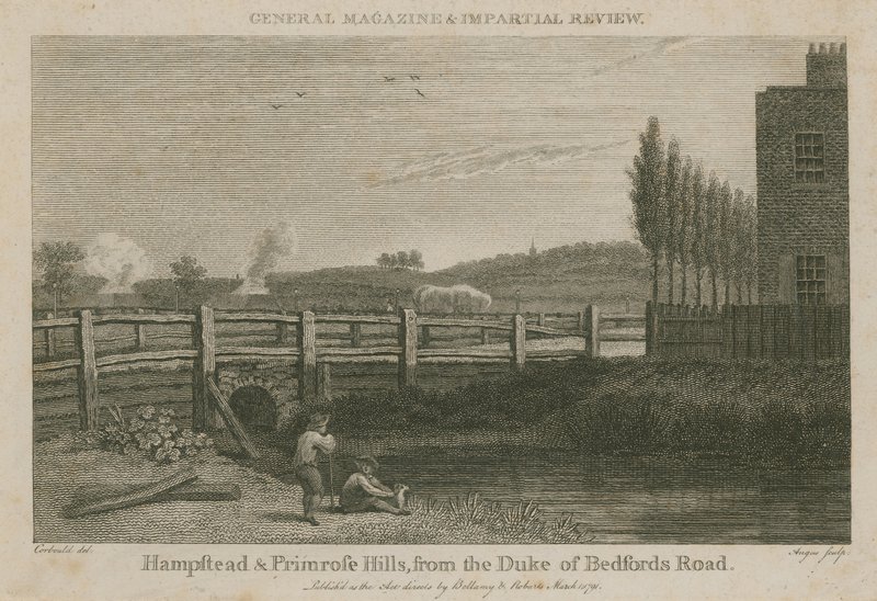 Hampstead a Primrose Hills, ze silnice Duke of Bedfords od English School