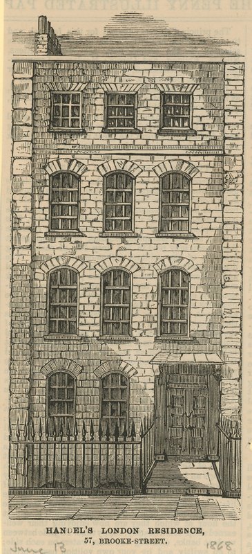 Londýnská rezidence Handels, Brooke Street 57 od English School