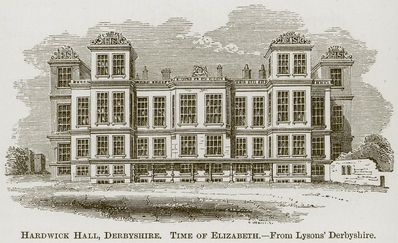 Hardwick Hall, Derbyshire, ilustrace z The Comprehensive History of England od English School