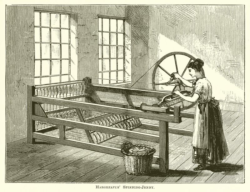 Hargreaves Spinning-Jenny od English School