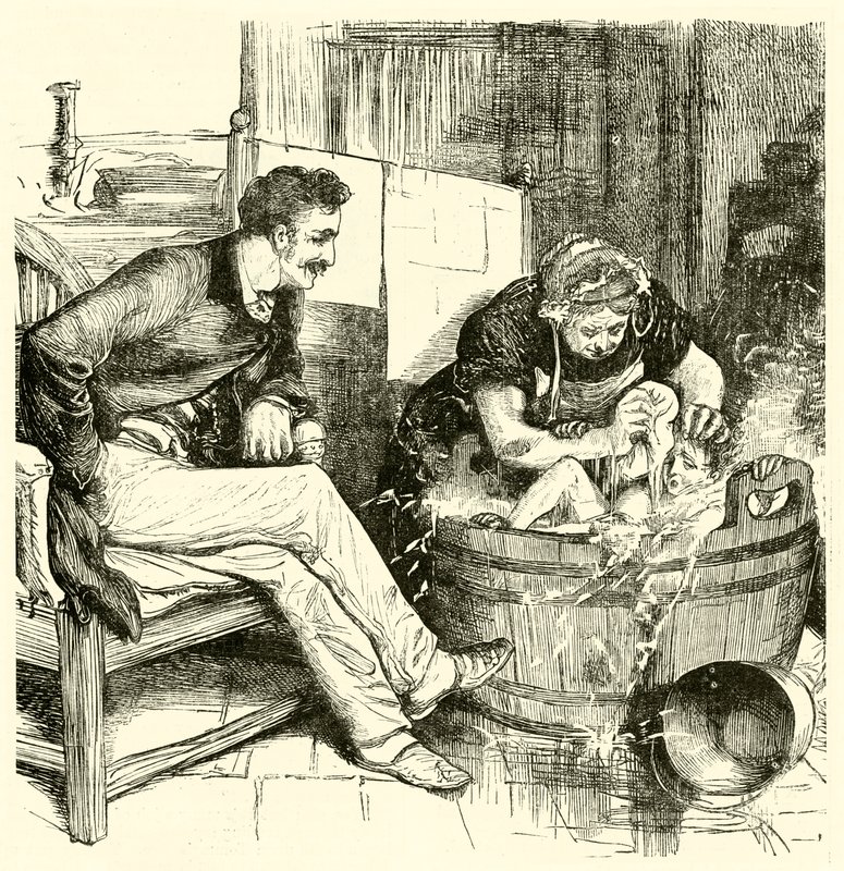 Koupání (rytina) od English School