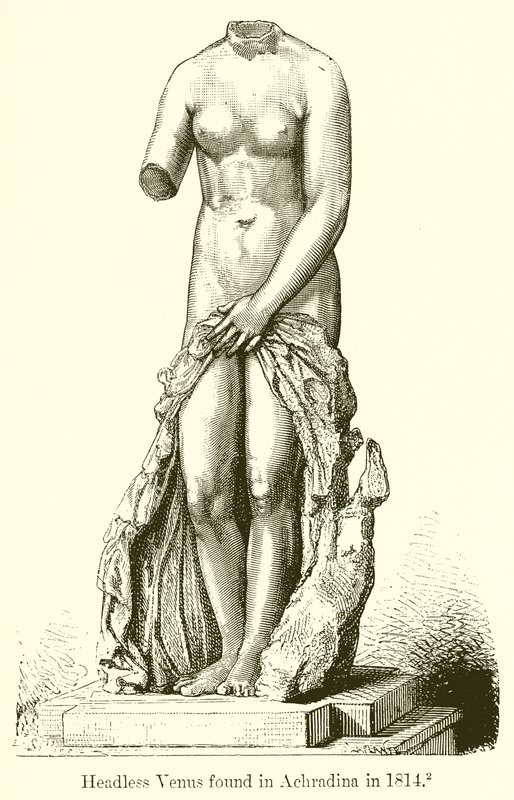 Bezhlavá Venuše nalezená v Achradině v roce 1814 od English School