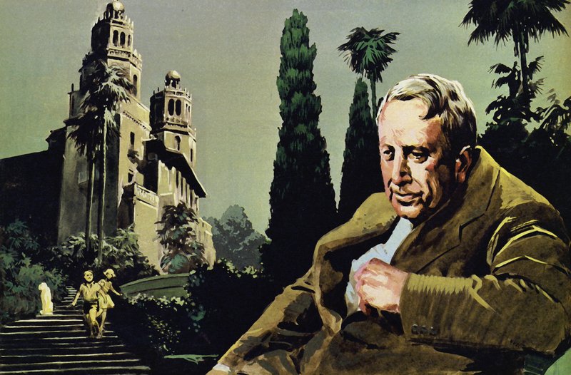 Hearst postavil masivní, extravagantní dům v San Simeon od English School