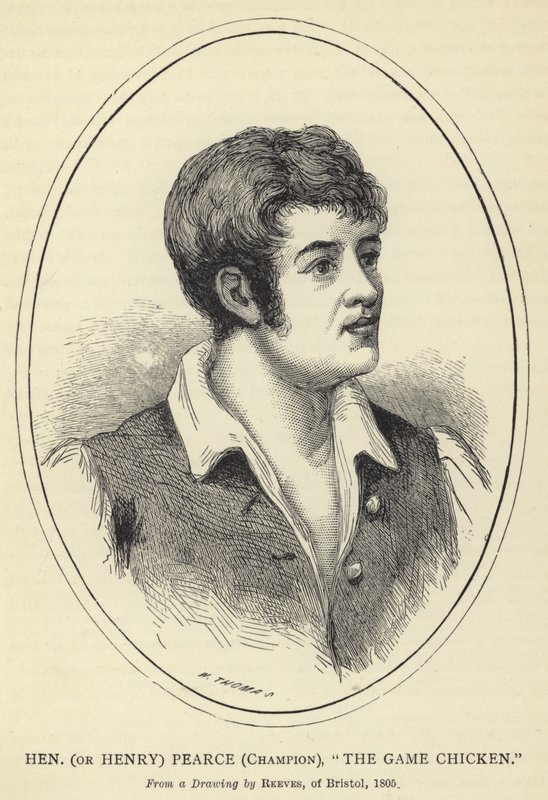 Hen (nebo Henry) Pearce, Champion, The Game Chicken, From a Drawing by Reeves, of Bristol, 1805 od English School