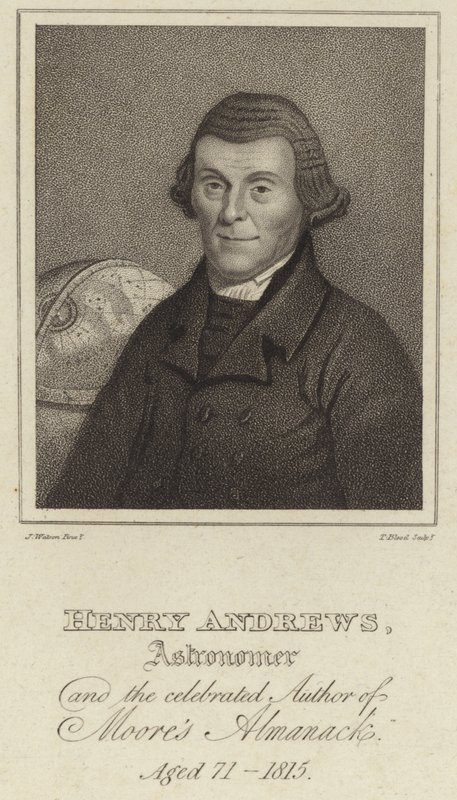 Henry Andrews, astronom a slavný autor Moores Almanack (1744-1820) od English School