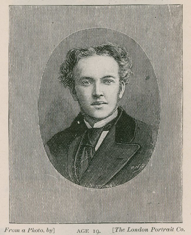 Henry Arthur Jones , dramatik, ve věku 19 let od English School
