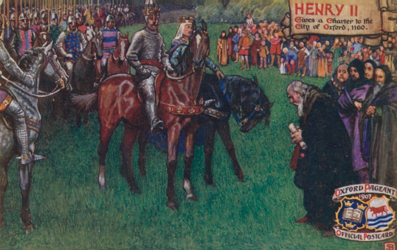 Henry II dává chartu městu Oxford, 1160 od English School