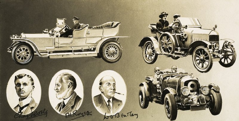 Henry Royce, Charles Rolls, W. O. Bentley - tři průkopníci automobilismu od English School