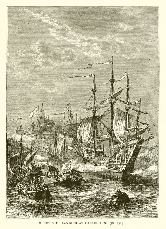 Přistání Jindřicha VIII v Calais, 30. června 1513 od English School